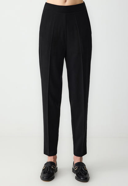 Straight Cut High Waist Regular Leg Woven Pants