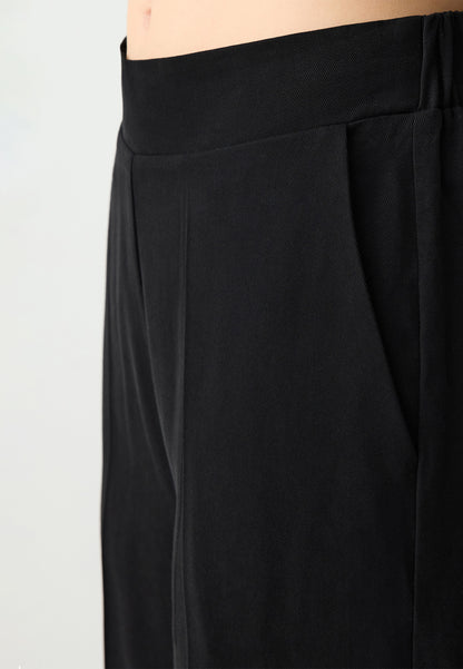Straight Cut High Waist Regular Leg Woven Pants