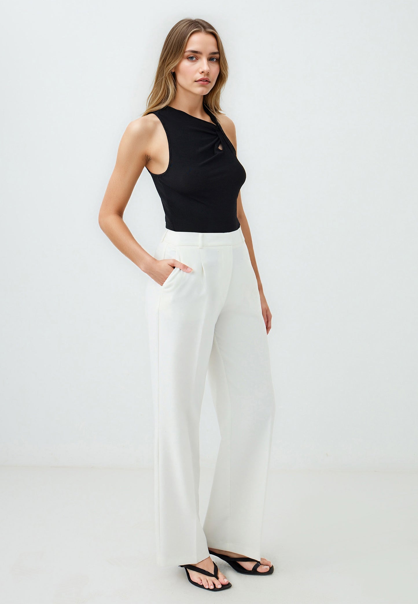 Regular Leg Regular Waist Woven Trousers