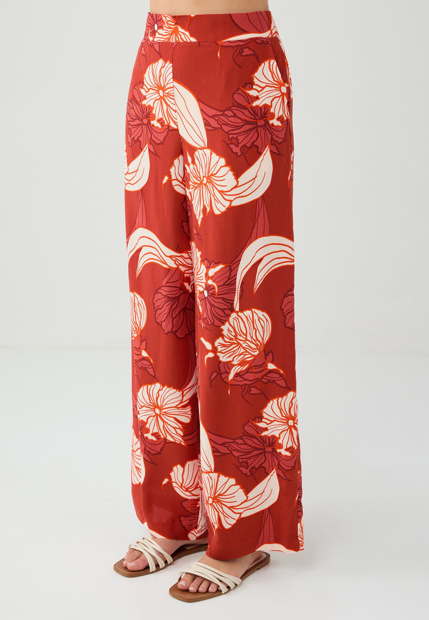 Woven Burgundy Trousers