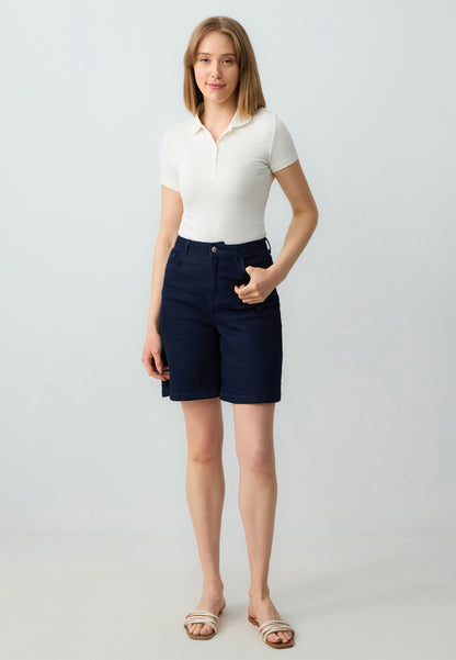 Slim Fit Short Sleeve Polo Collar Knitted T-Shirt