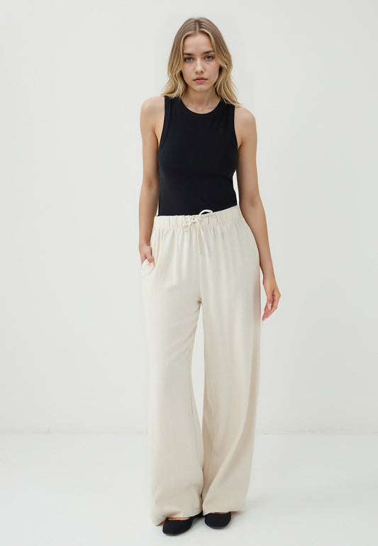 Round Neck Slim Fit Sleeveless Knit Tank Top