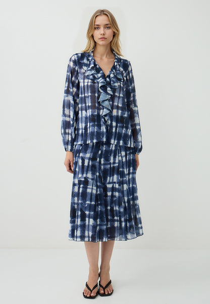 Woven Dark Blue Blouse