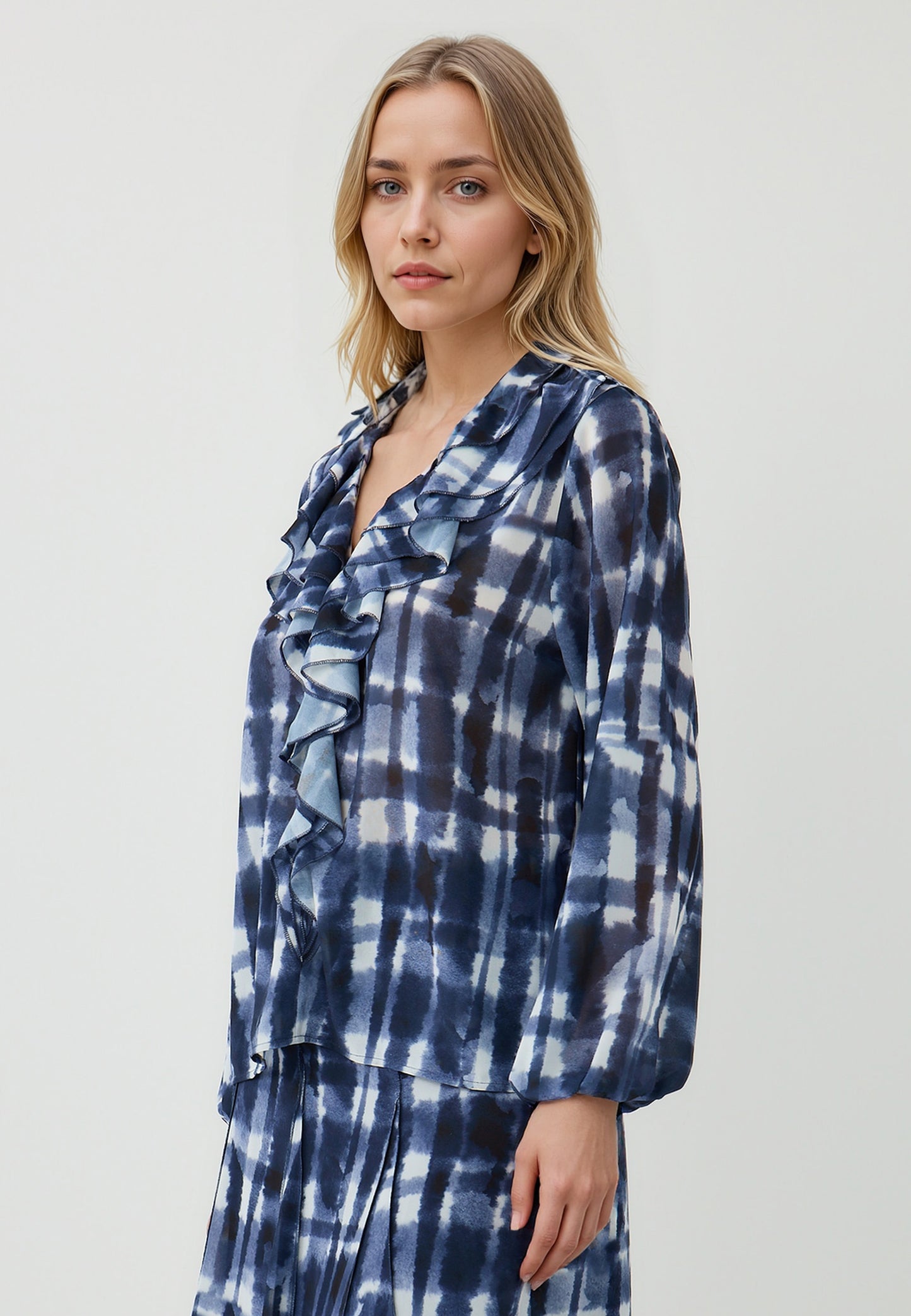 Woven Dark Blue Blouse
