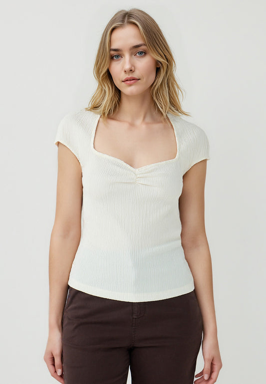 Woven White Blouse