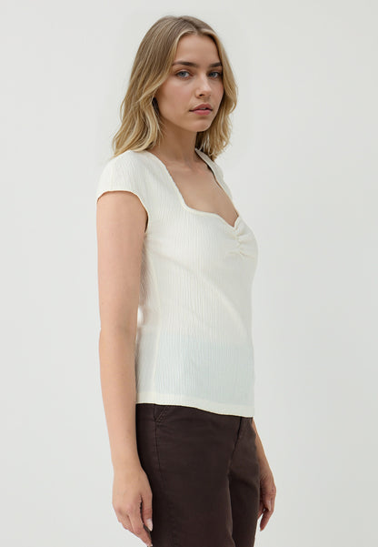 Woven White Blouse