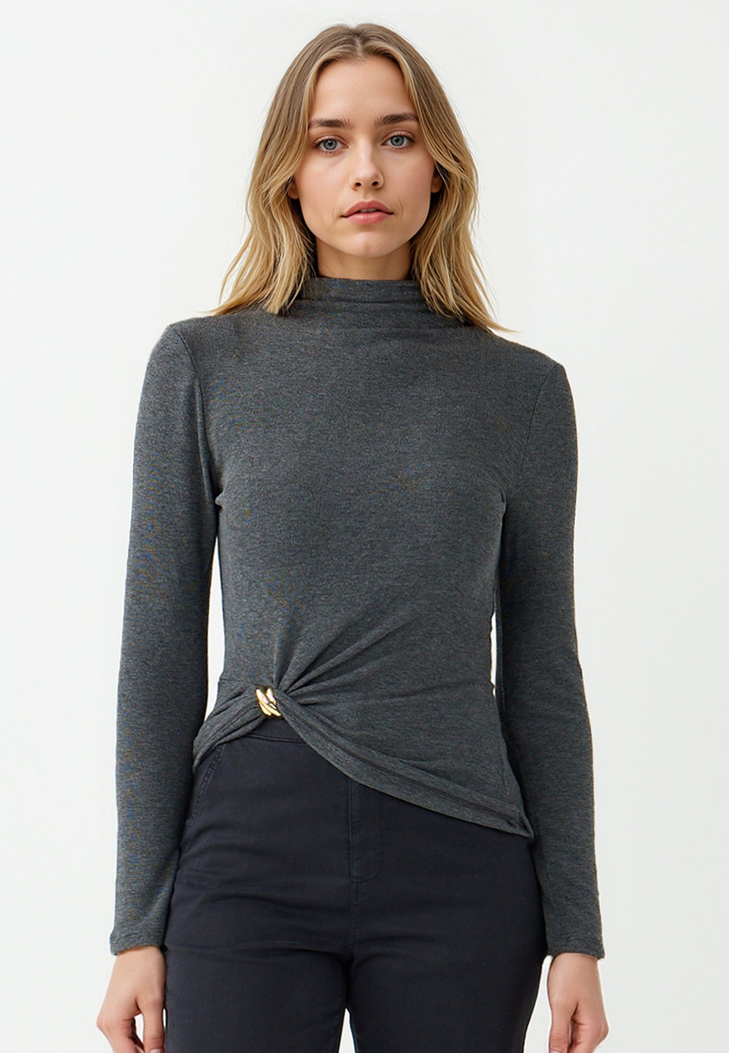  Knitted Anthracite Blouse