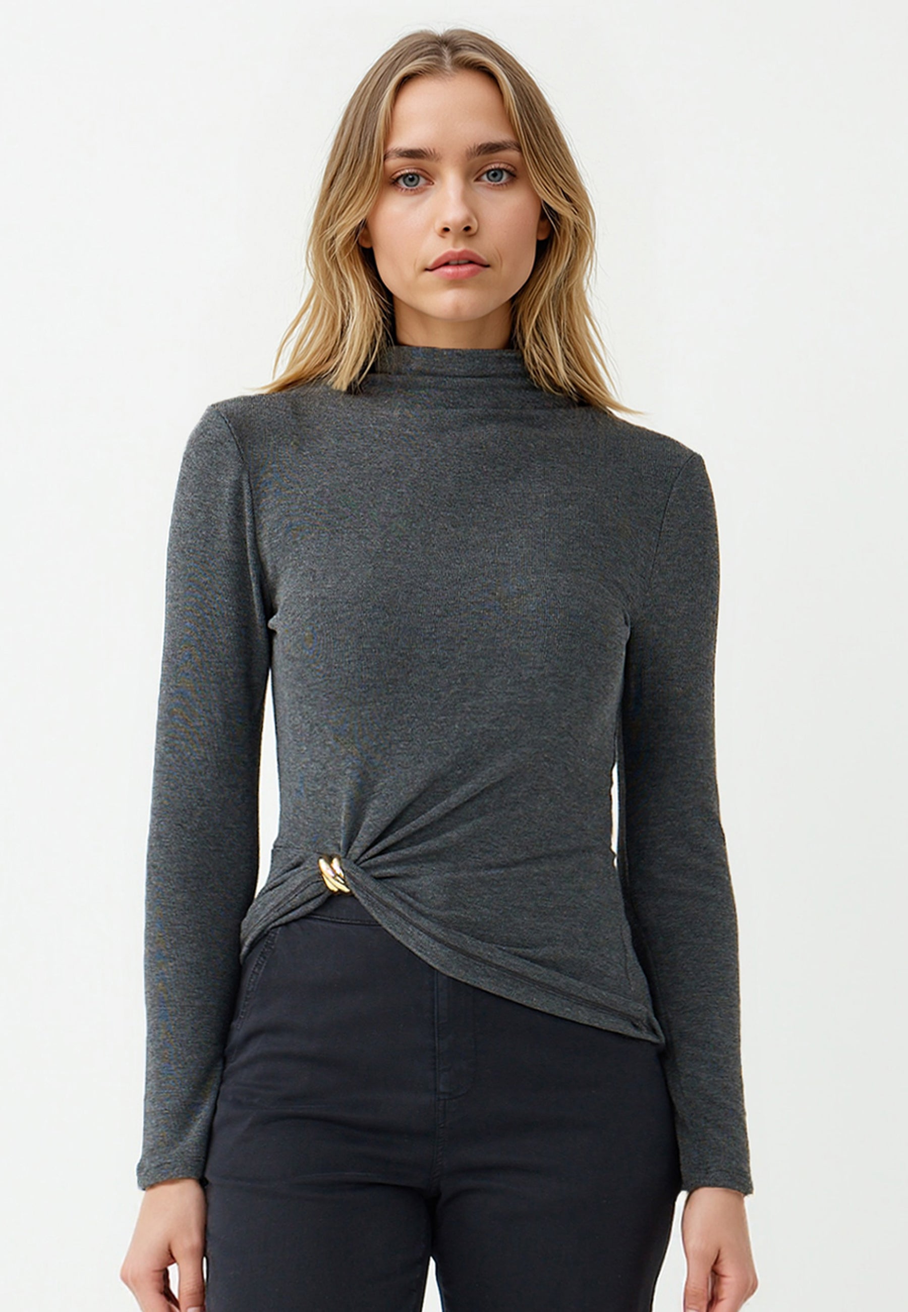  Knitted Anthracite Blouse