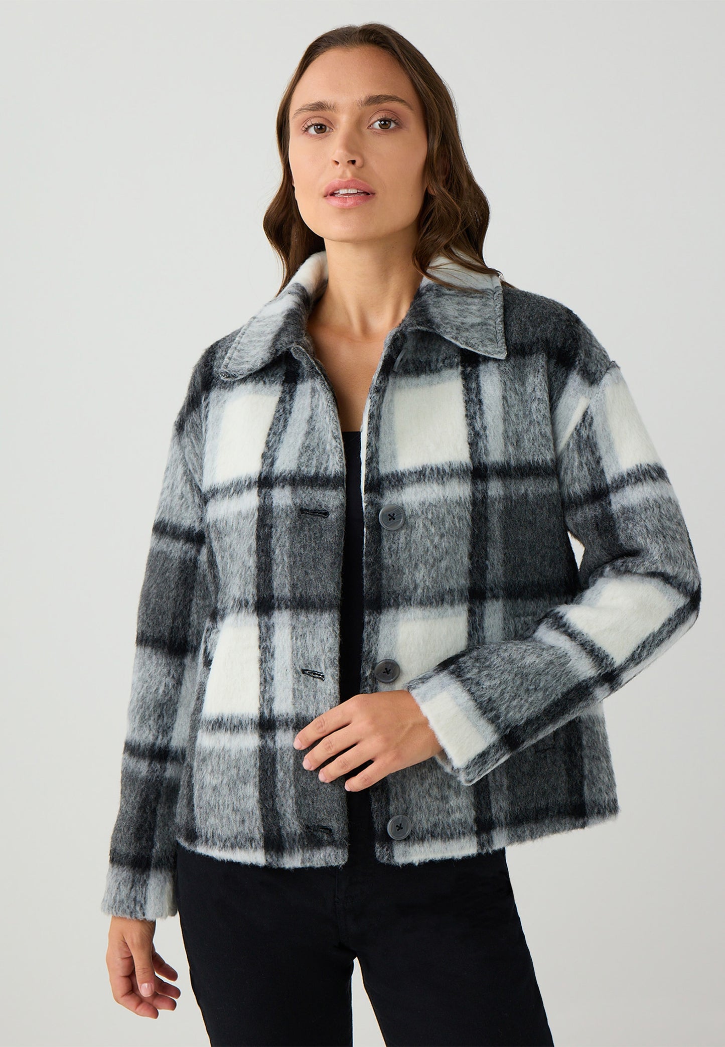 Regular Fit Woven Black Coat