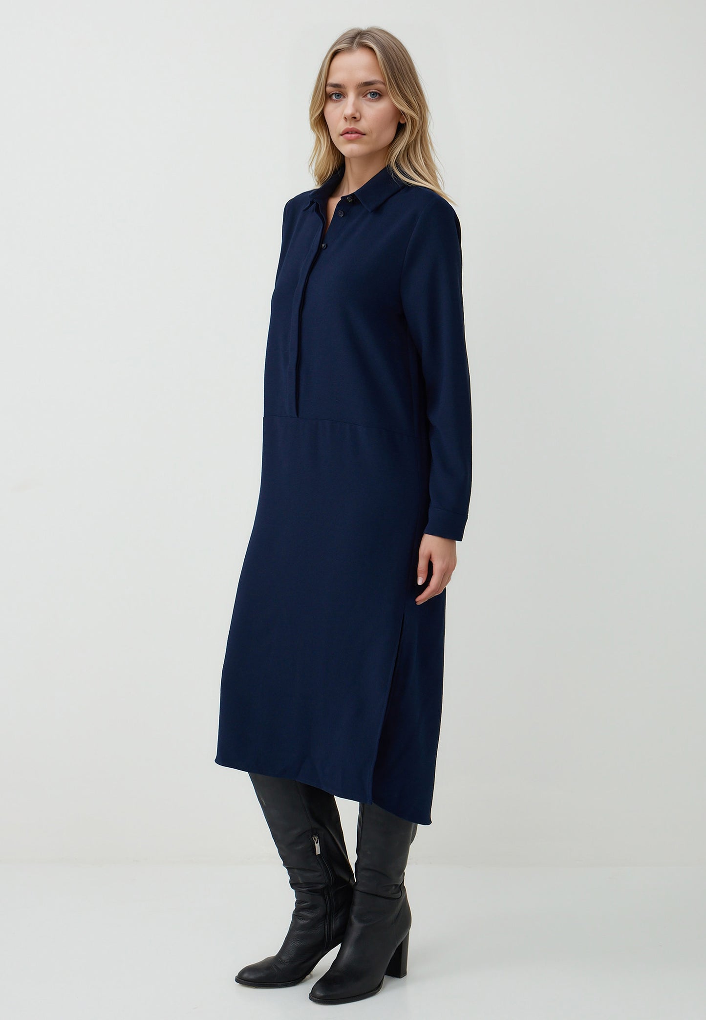 Woven Dark Blue Dress
