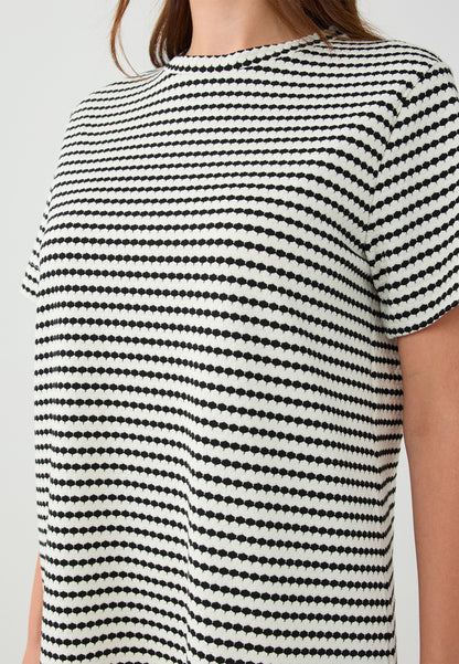 Regular Fit Crew neck Knitted Black Dress