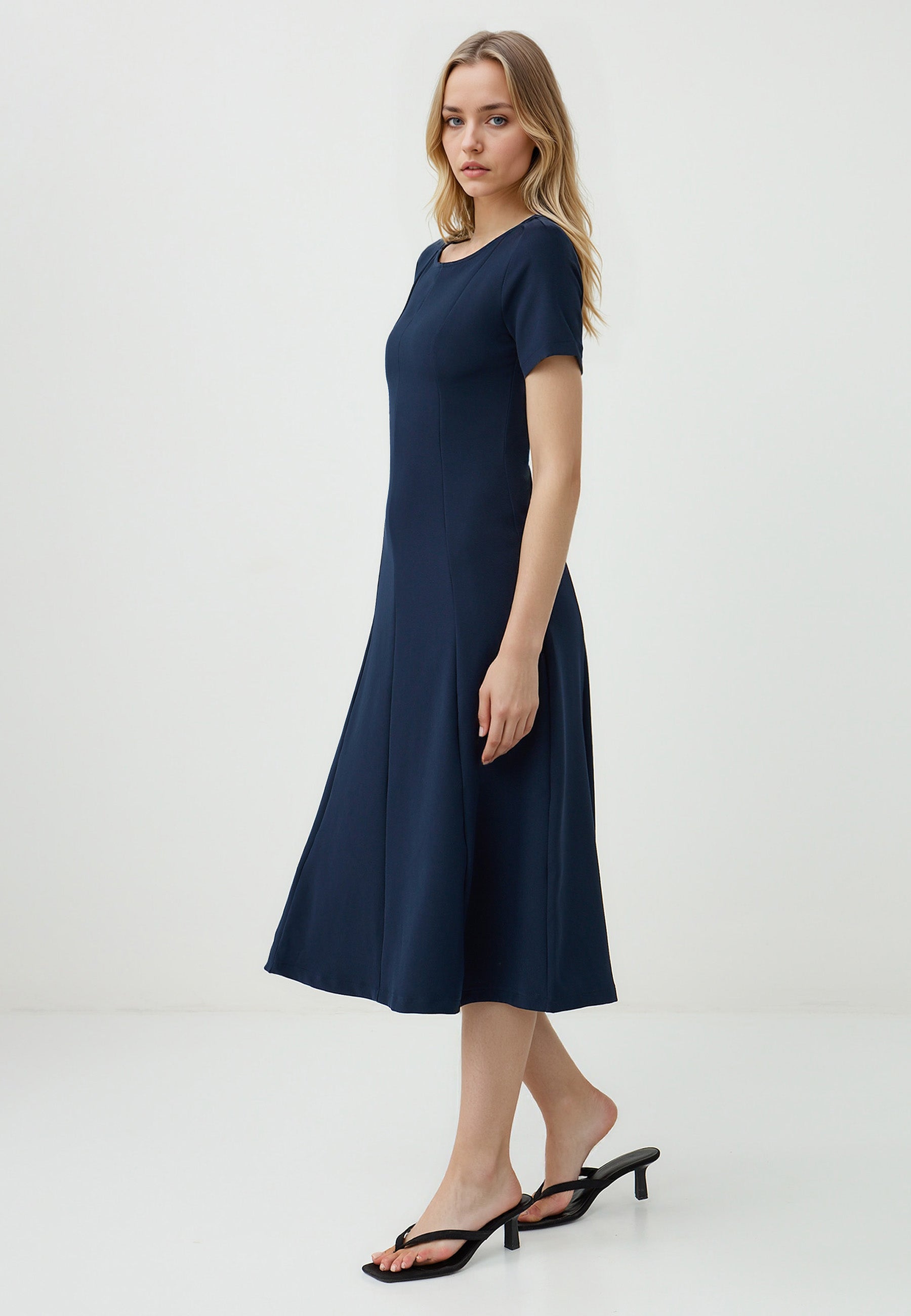Knitted Dark Blue Dress