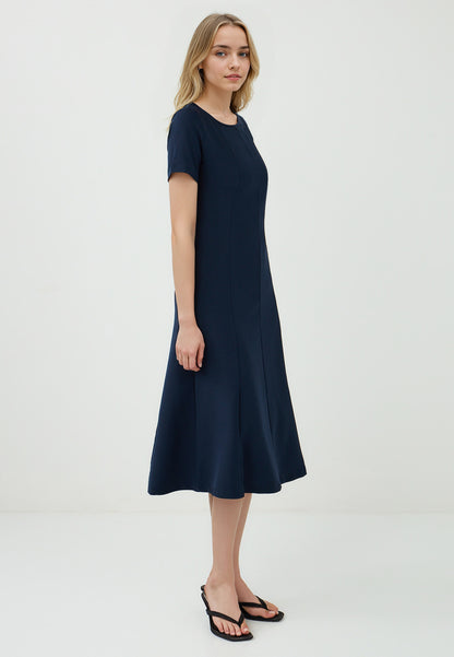 Knitted Dark Blue Dress