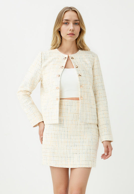 Regular Waist Checkered Patterned Mini Skirt