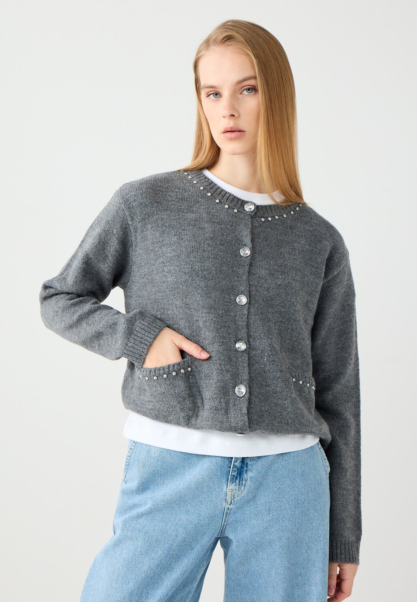  Tricot Grey Cardigan