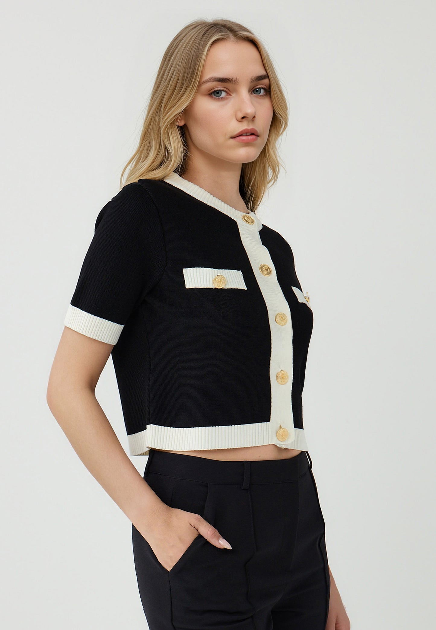 Tricot Black Cardigan
