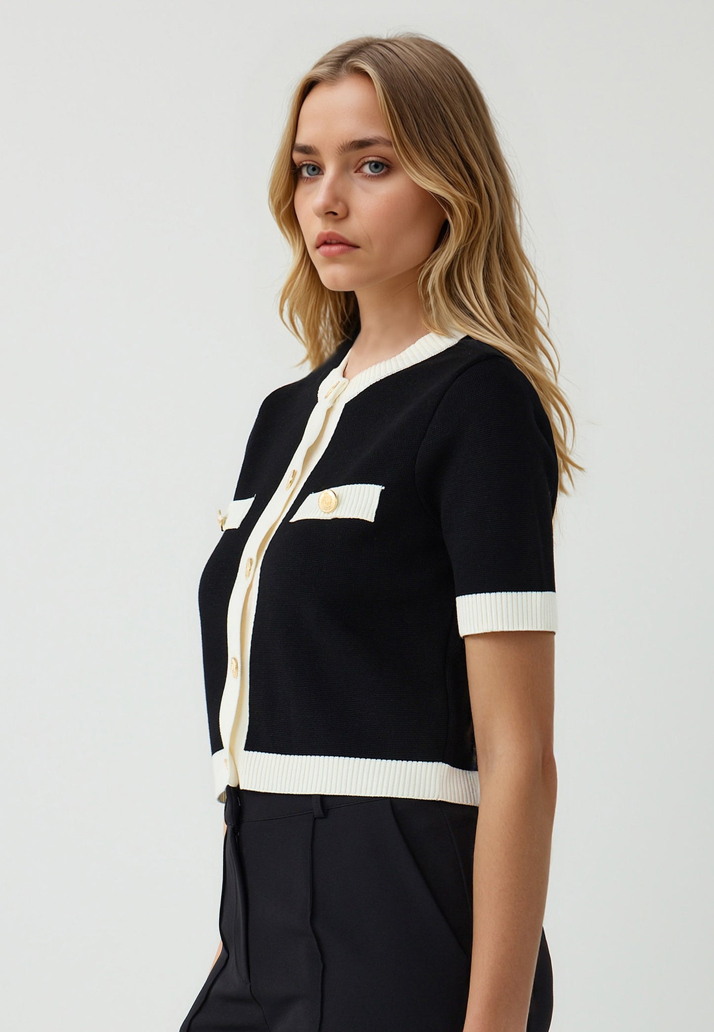 Tricot Black Cardigan