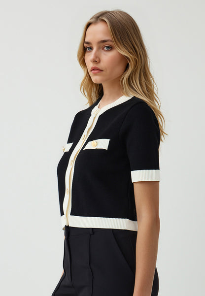 Tricot Black Cardigan