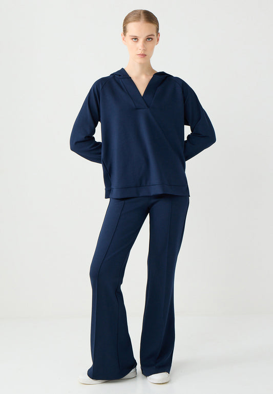 High-Waisted Wide-Leg Modal Jogger Pants