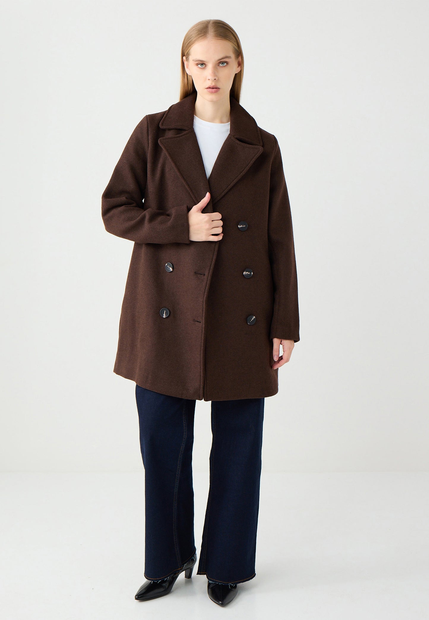  Woven Bitter Brown Coat