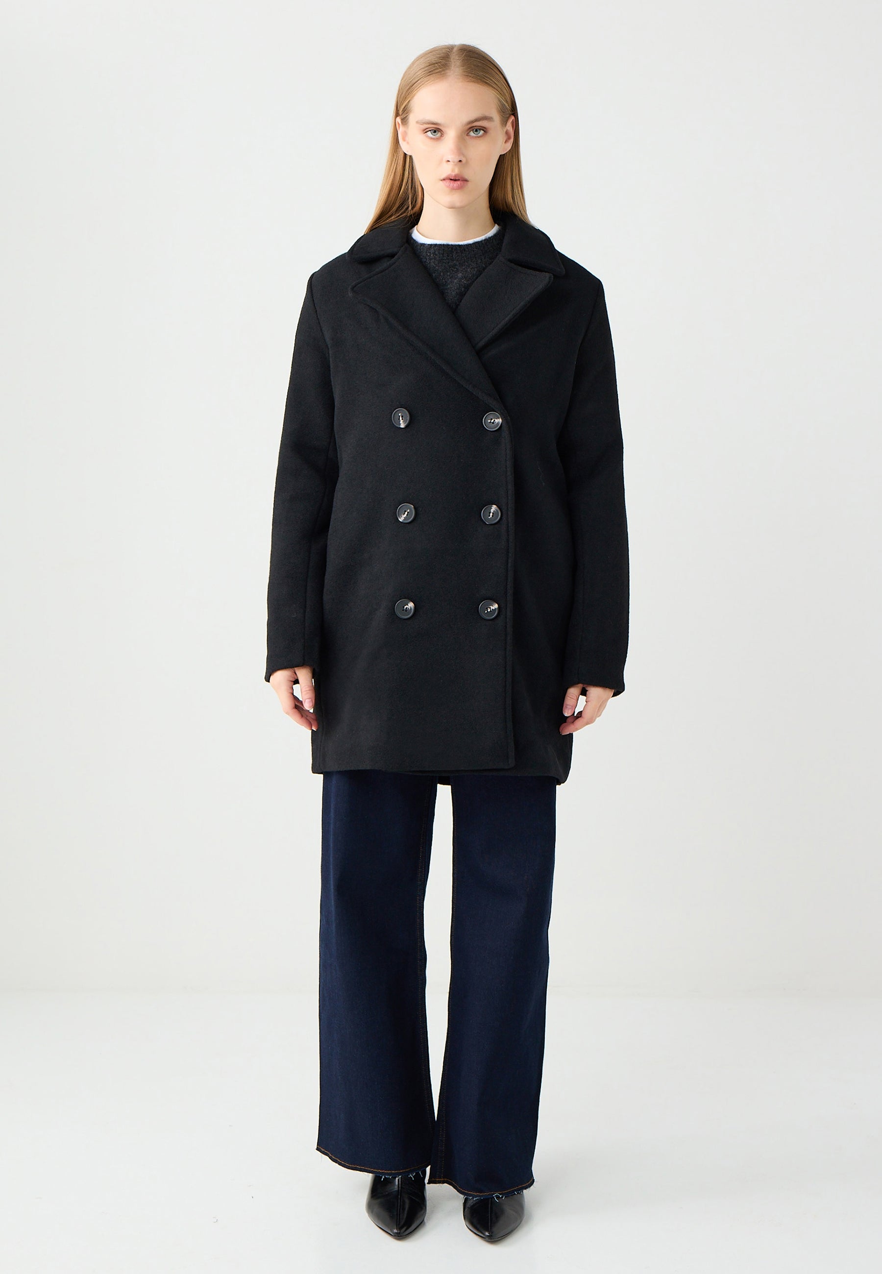  Woven Black Coat