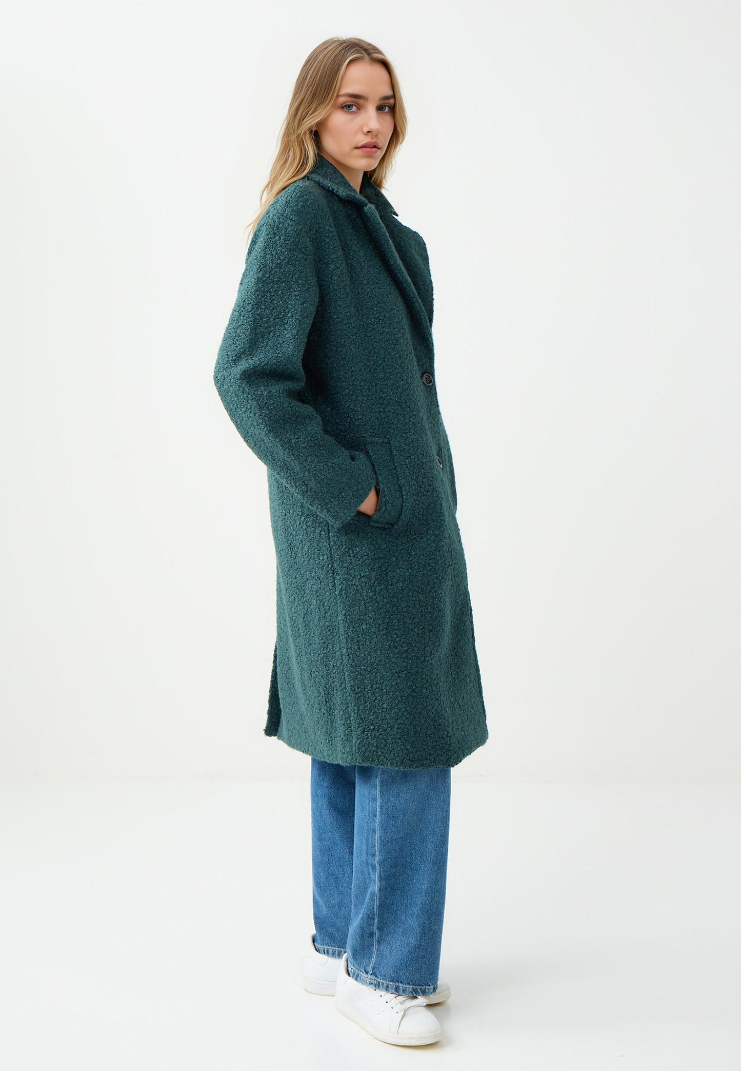 Dark Green Woven Coat