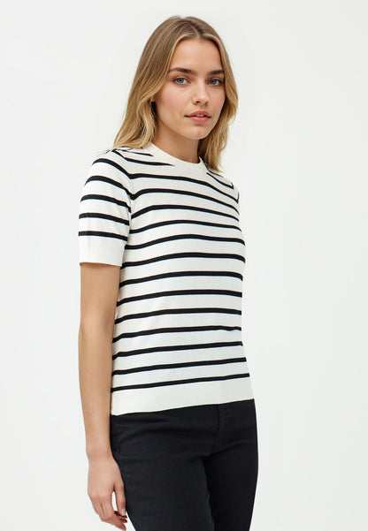 Round Neck Short Sleeve Knitted Sweater