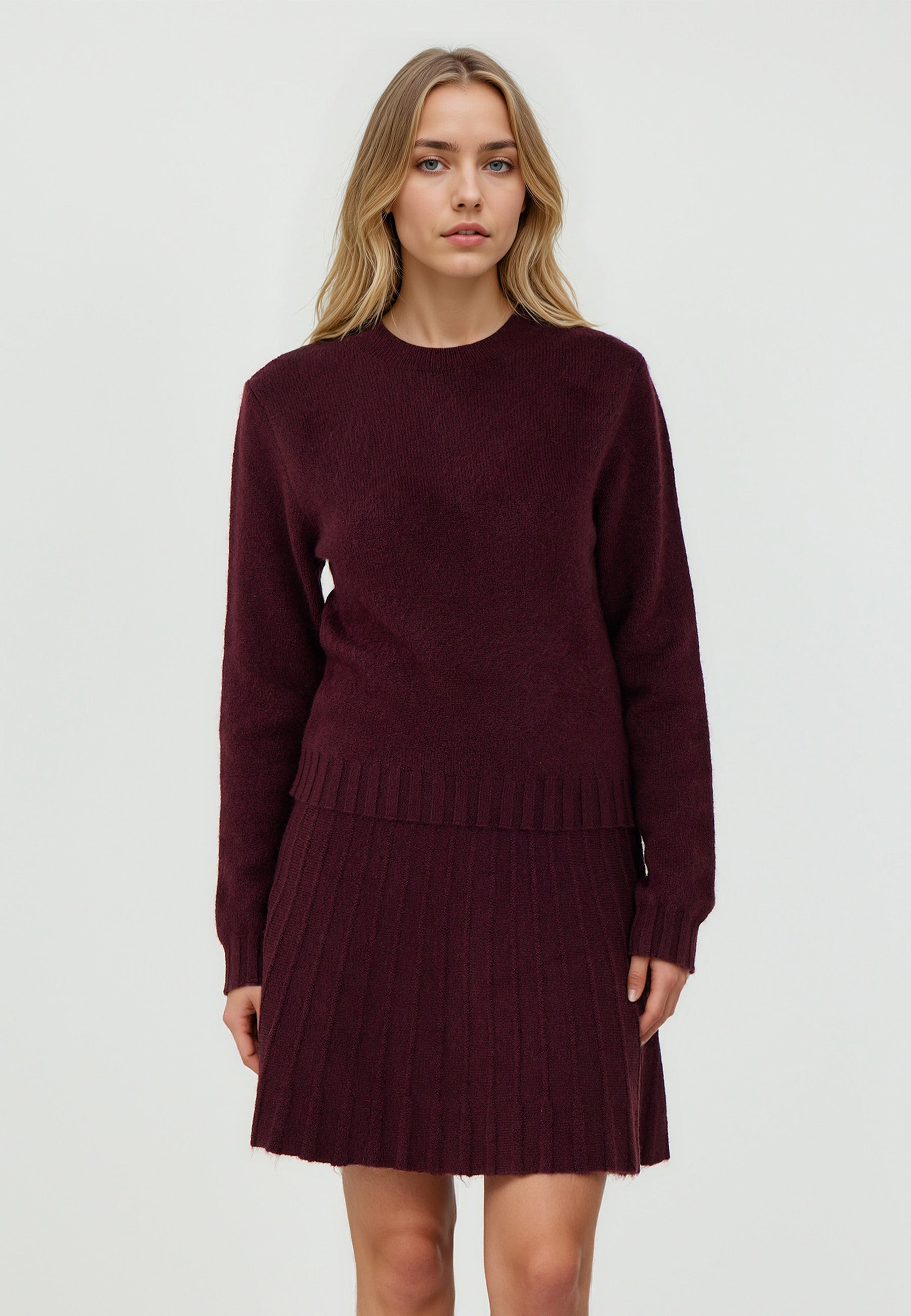 Burgundy Tricot Pullover