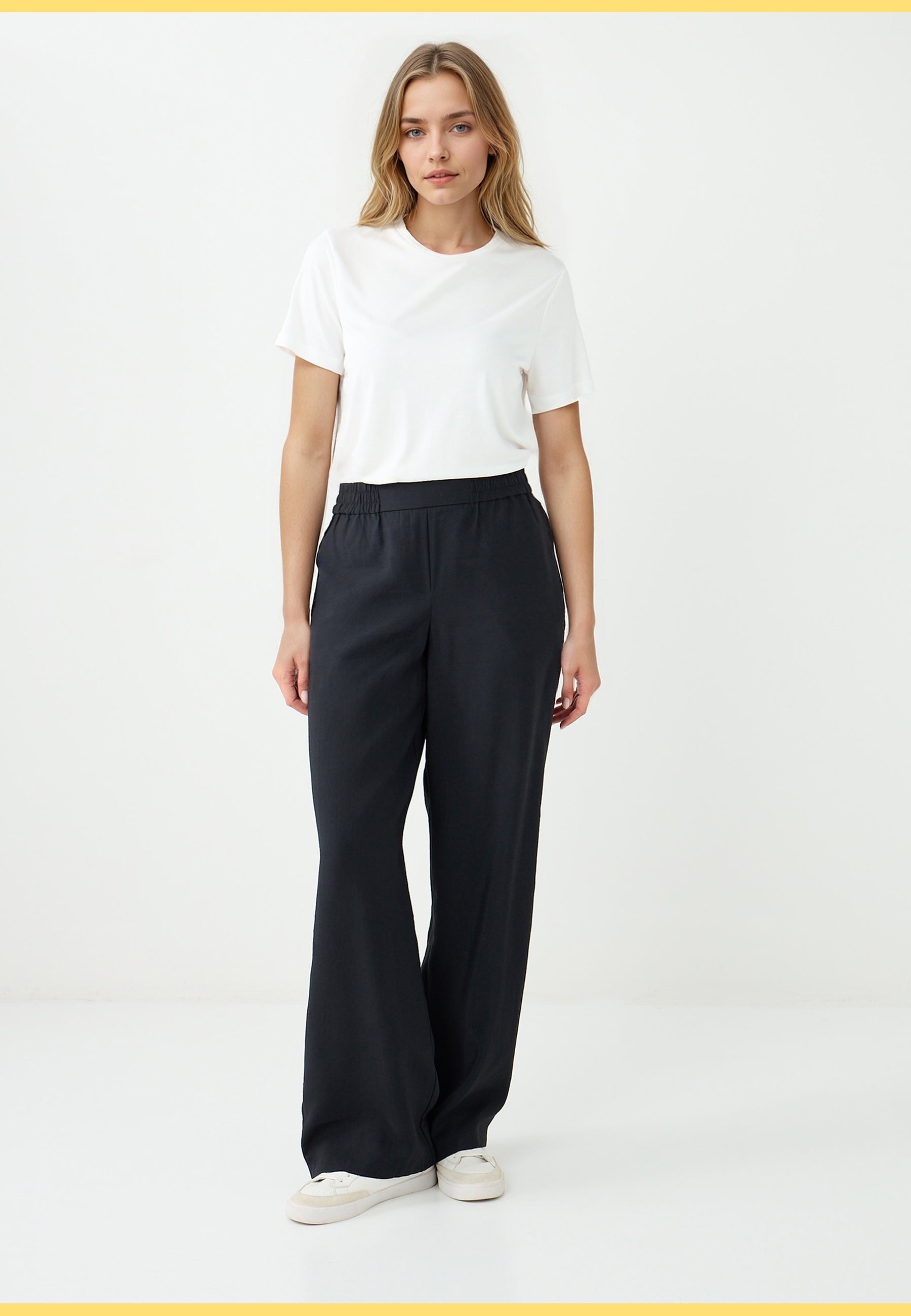 High Waist Wide Leg Denim Pants