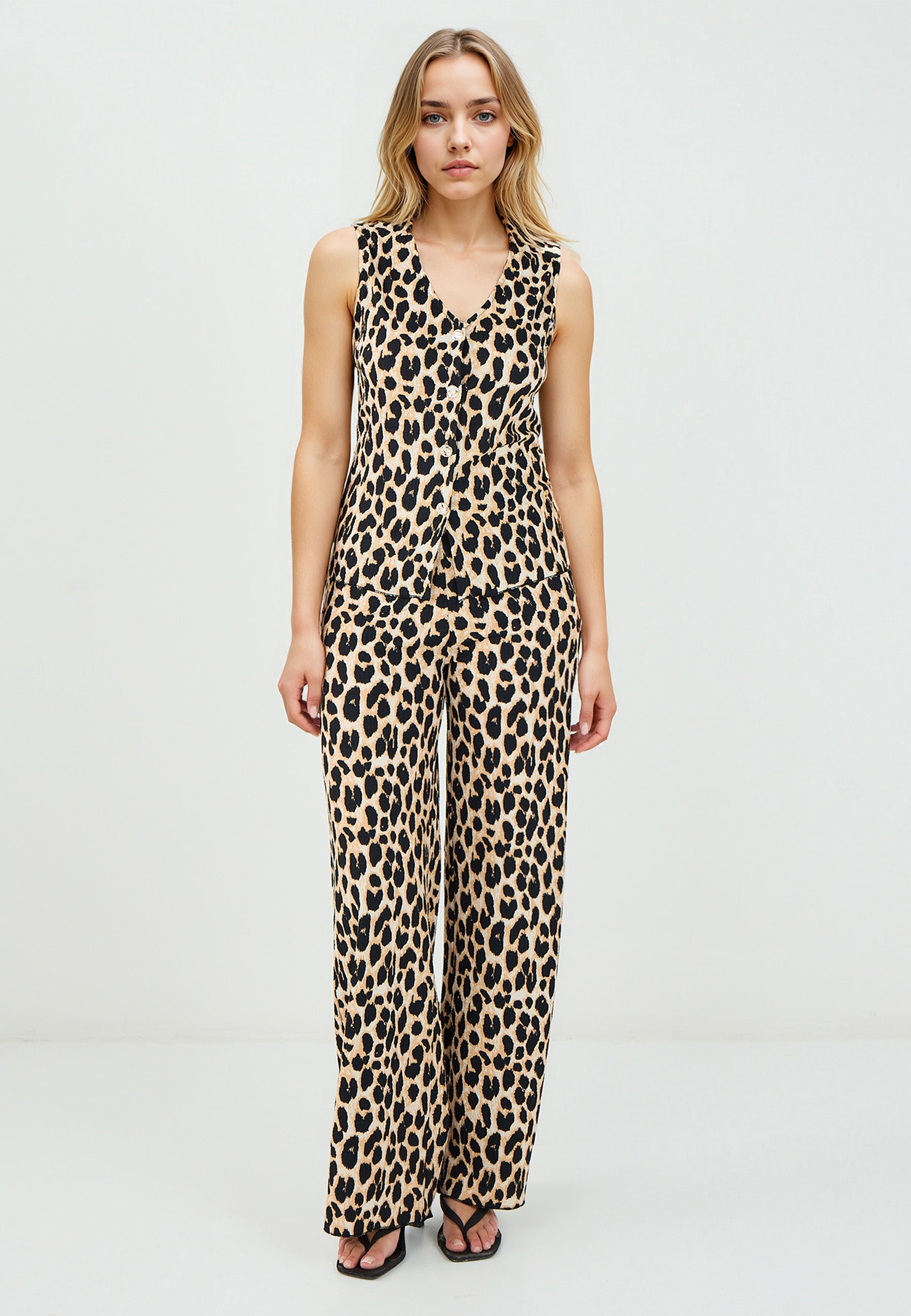 Loose Fit  Knitted Black Trousers