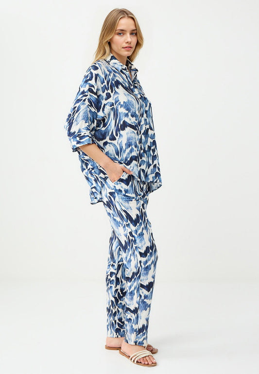 Dark Blue Woven Trousers