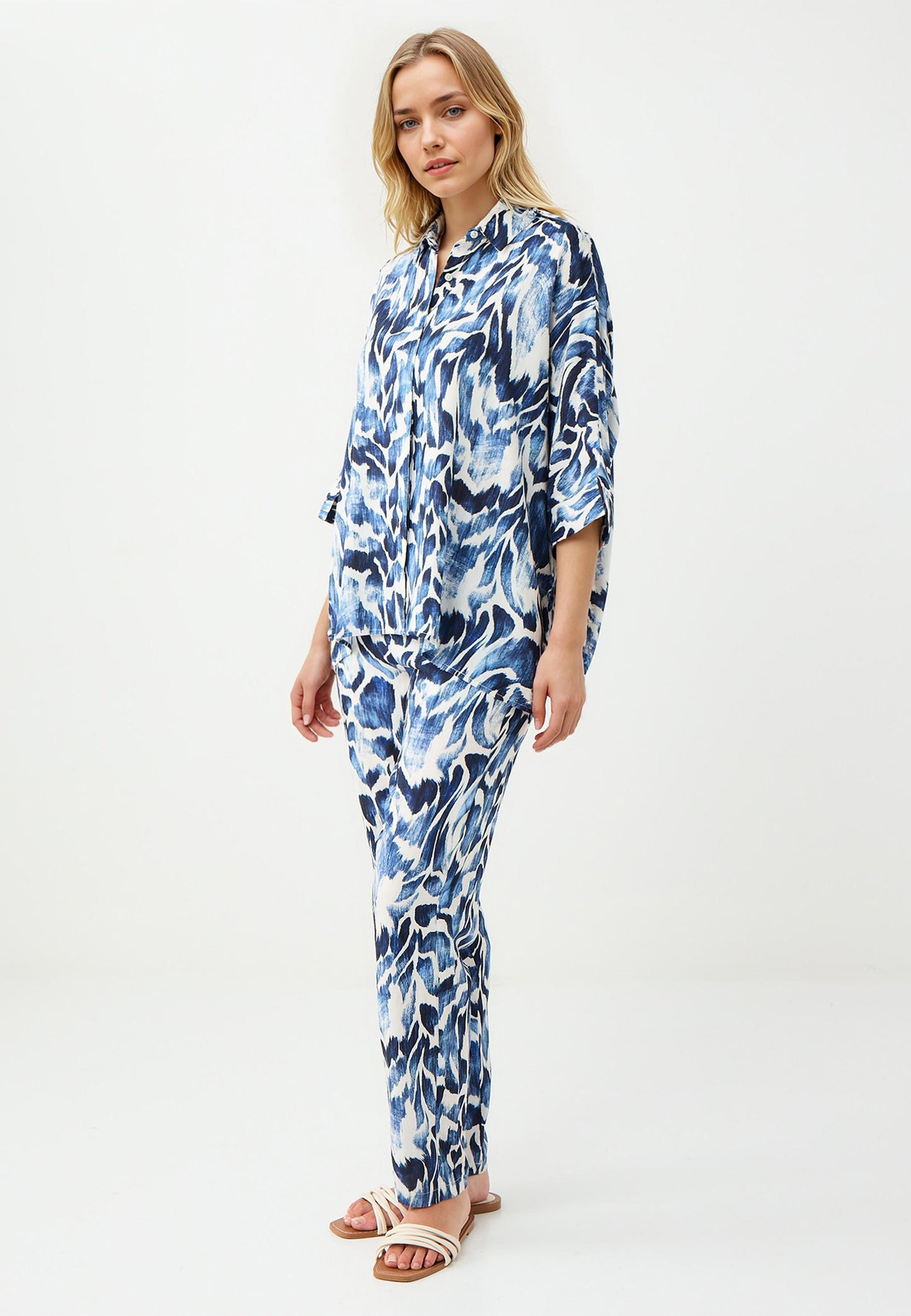 Dark Blue Woven Trousers