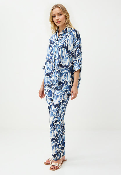 Dark Blue Woven Trousers