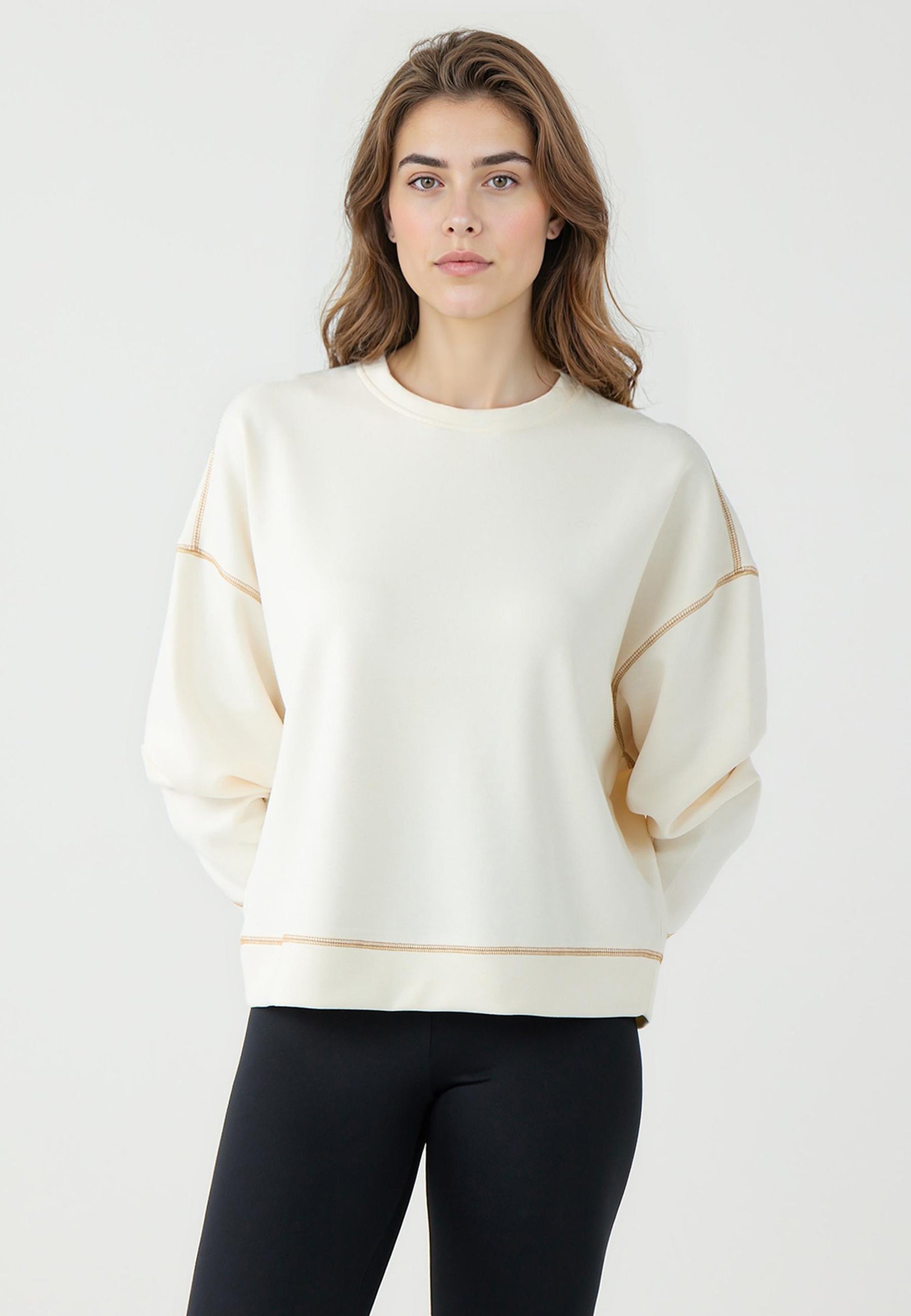 Crew Neck Long Sleeve Modal Sweatshirt