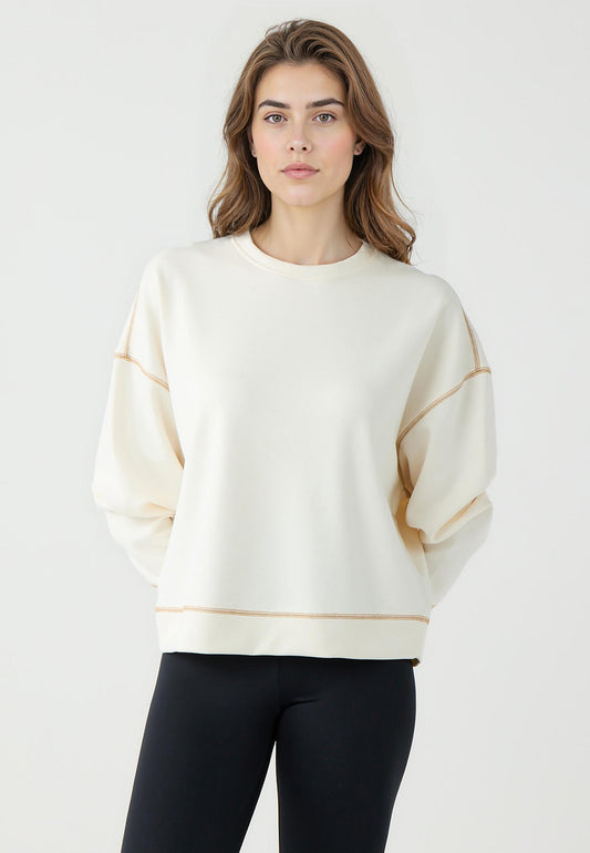 Crew Neck Long Sleeve Modal Sweatshirt