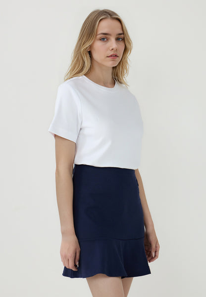 Regular Fit Crew Neck White Süprem T-Shirt
