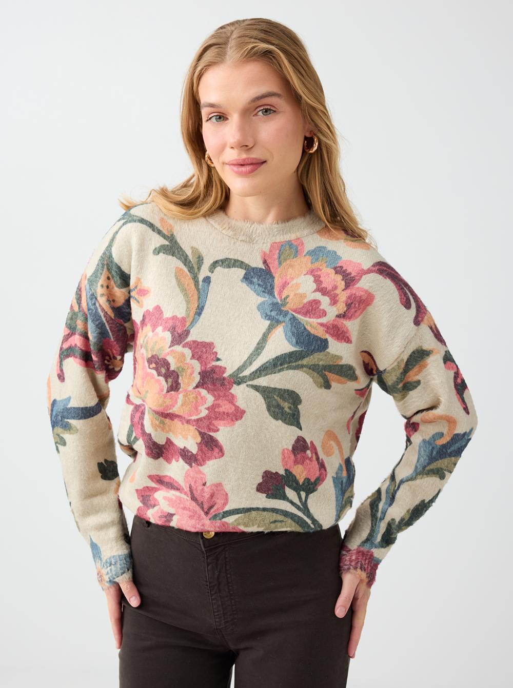 Crew Neck Pullover - Ecru
