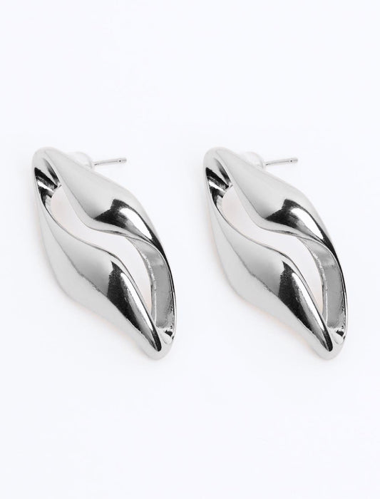 Asymmetric Figured Shiny Earrings
