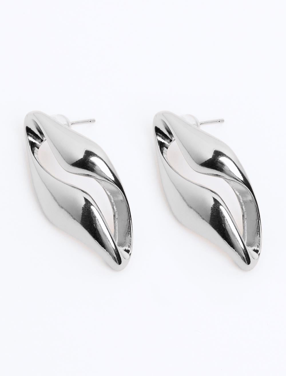 Asymmetric Figured Shiny Earrings