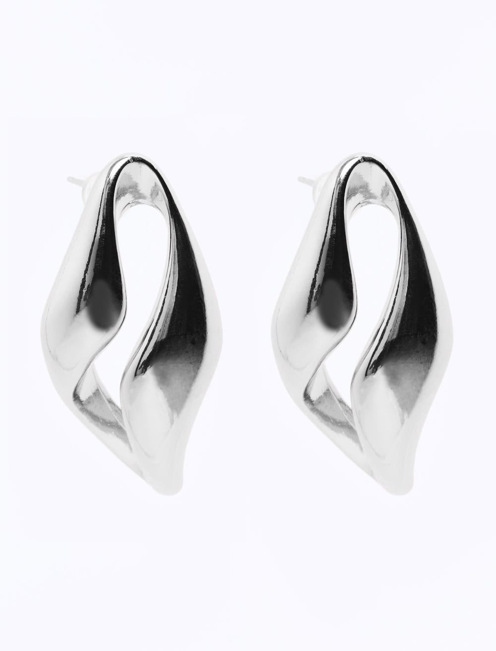 Asymmetrical Figure Shiny Earrings