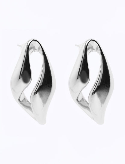 Asymmetrical Figure Shiny Earrings