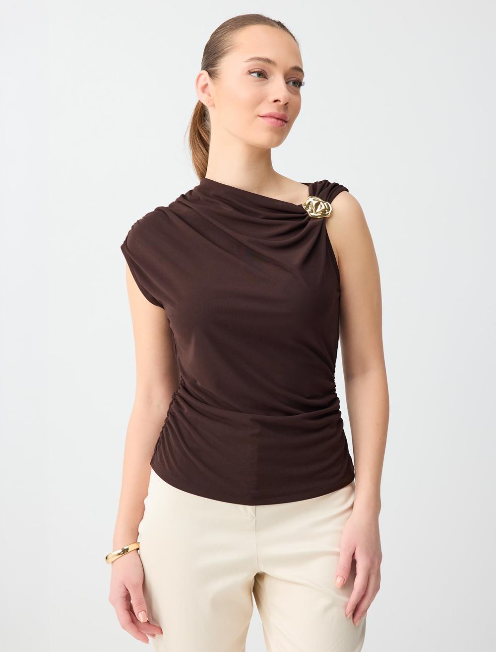 Ss Low Shoulder Slim Fit - Aci Kahve