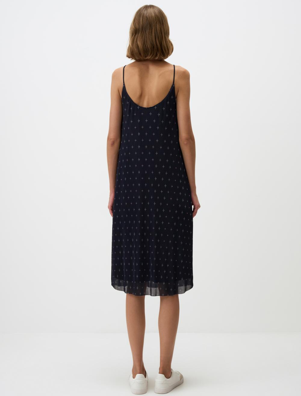 V-Neck Spaghetti Straps-Sleeve Dress - 4WW132103