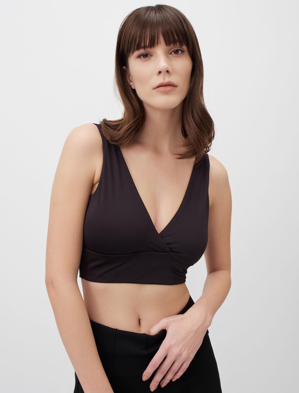 Slim Fit Sleeveless Basic Bralettes - 23SA074105