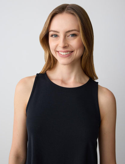 Relaxed Fit Round Neck Knitted Tank Top