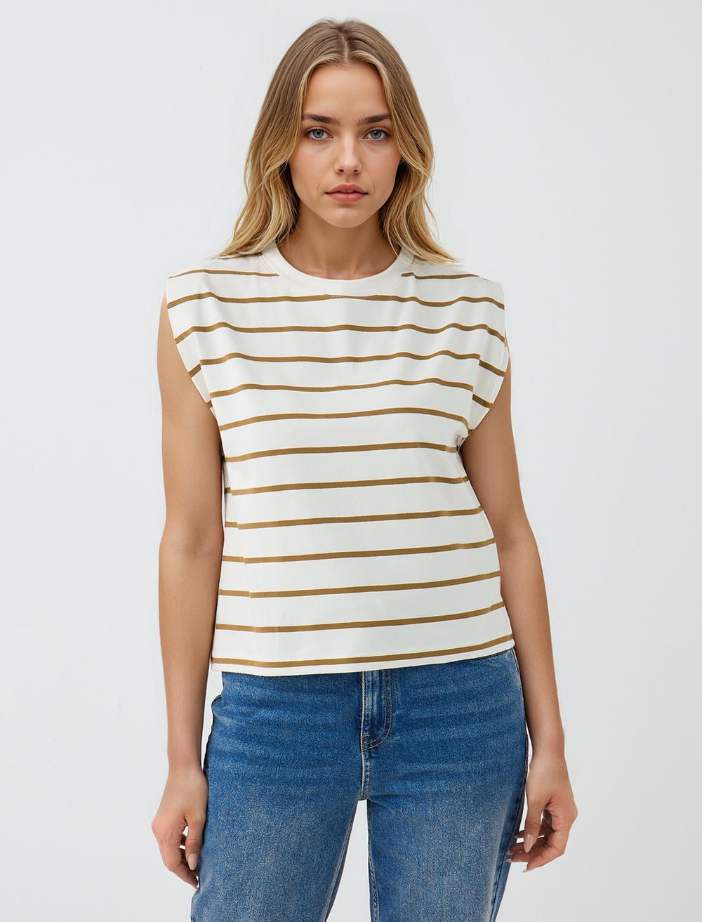 Crew Neck Sleeveless-Sleeve Singlet - 5SW015321