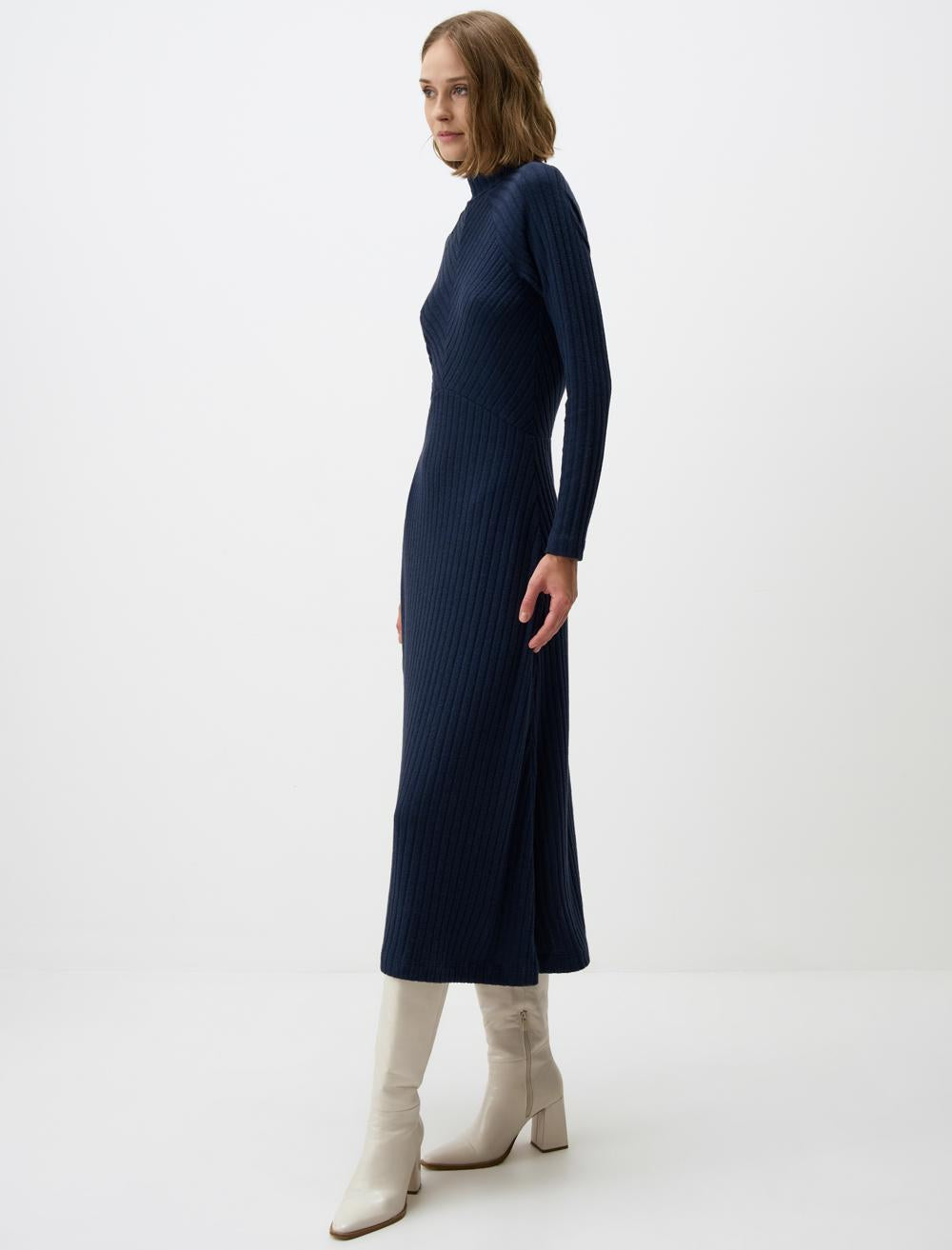 Turtleneck Relaxed Fit Long Dress