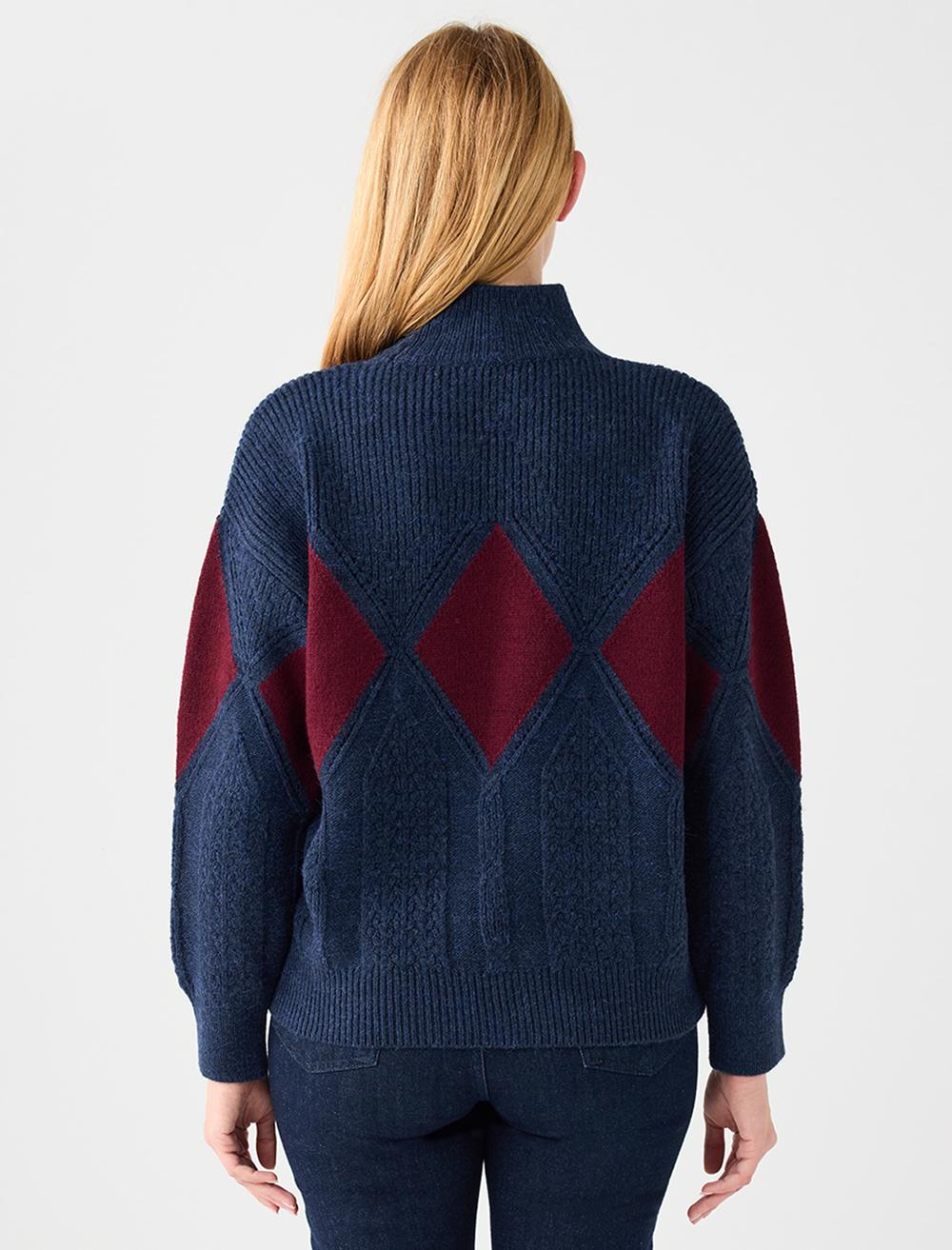 Polo Neck Long-Sleeve Pullover - 5WW134102
