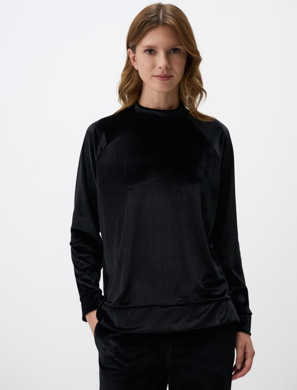 Polo Neck Long-Sleeve Sweatshirt - 4WW361246