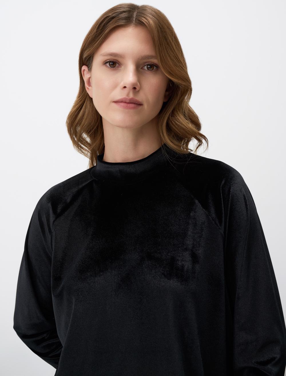 Polo Neck Long-Sleeve Sweatshirt - 4WW361246